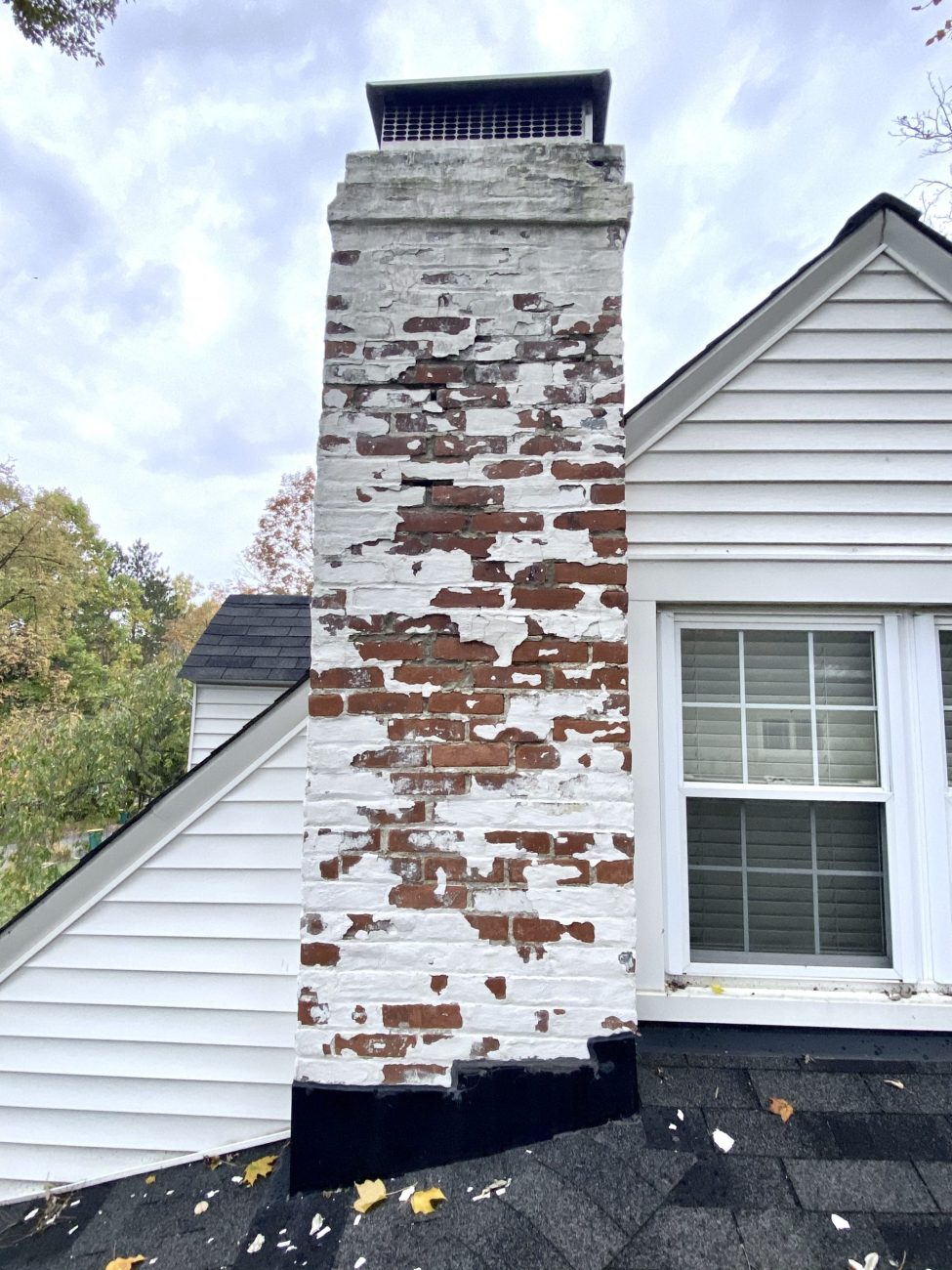 Old painted chimney
